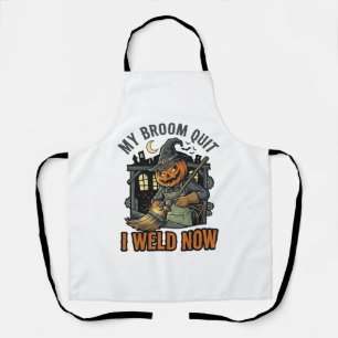 Halloween-Schweißer-Shirt Lustiges Hexenbesen-Desi Schürze