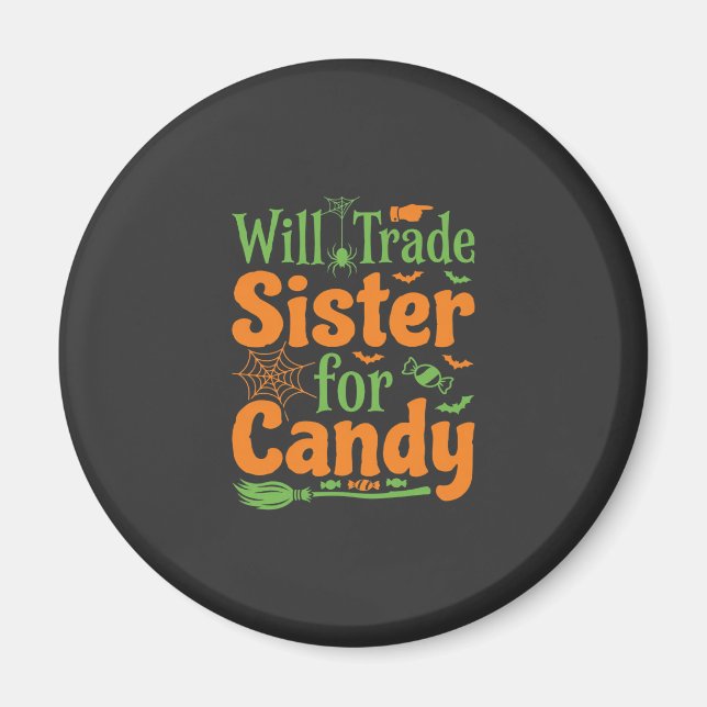Halloween-Schwester-Candy-Handelsdesign_1 Magnet (Vorne)
