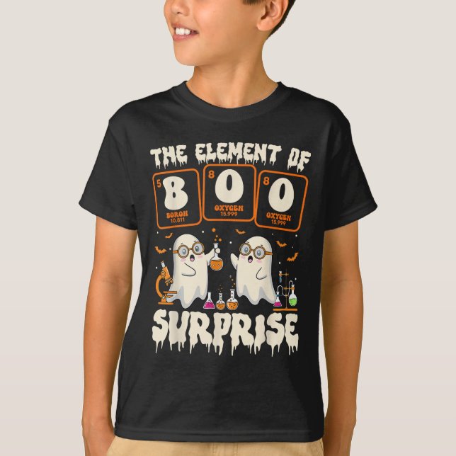 Halloween Science Ghost Teacher The Element Of Sur T-Shirt (Vorderseite)