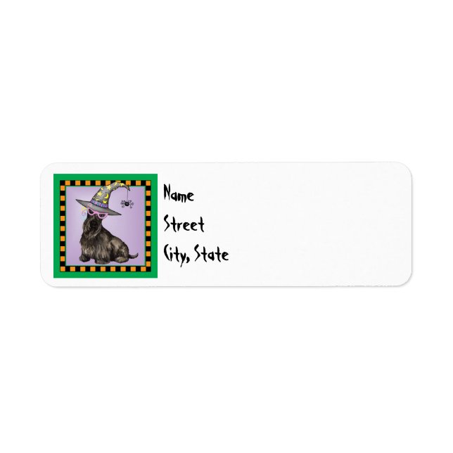 Halloween Scottish Terrier Label (Vorne)