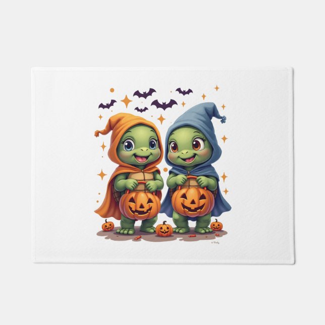 Halloween Sea Turtle Ghost Turtles T - Shirt Fußmatte (Vorderseite)