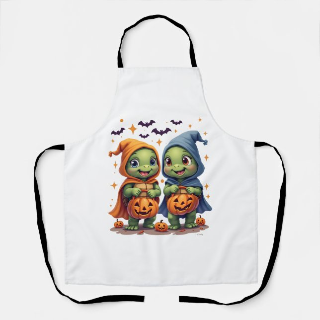 Halloween Sea Turtle Ghost Turtles T - Shirt Schürze (Vorderseite)
