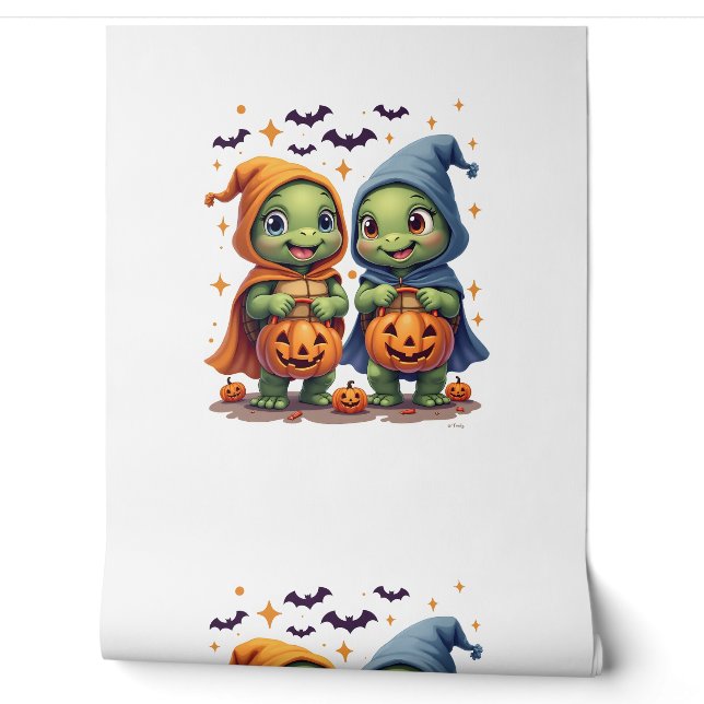 Halloween Sea Turtle Ghost Turtles T - Shirt Tapete (Abrollen)