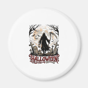Halloween Sensenmann Laterne Vollmond Grabsteine Magnet