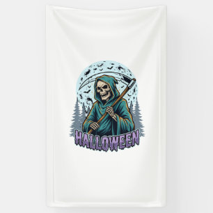 Halloween Sensenmann Mondlicht Vektor Banner