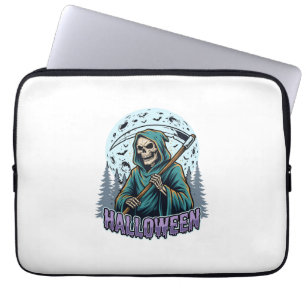 Halloween Sensenmann Mondlicht Vektor Laptopschutzhülle
