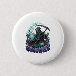 Halloween Sensenmann Sense Laterne Kaputter Mond_1 Button