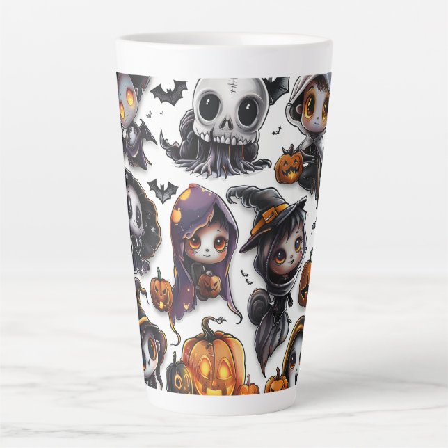 Halloween Series Digital Art Latte Tasse (Vorderseite)