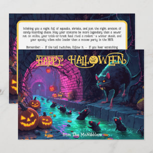 Halloween Sewer Soirée Splash Card Einladung