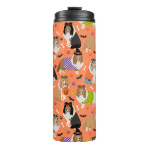 Halloween Shetland Sheepdog Sheltie Thermosbecher
