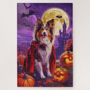 Halloween Shetland Sheepdog Vampire Pumpkins Beäng