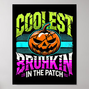 Halloween Shirt Boys Pumpkin Erntedank Bruh Hal Poster