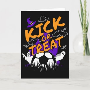 Halloween-Shirt für Fußballspieler mit einem Fußba Karte