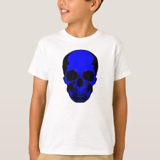 Halloween-Shirt für Kinder - Blauer Schädel T-Shirt