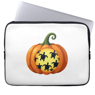 Halloween-Shirt Kürbis Schildkröte Meer Halloween- Laptopschutzhülle