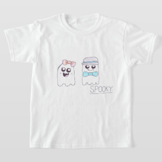 Halloween-Shirt mit Geistergeschwistern darauf T-Shirt