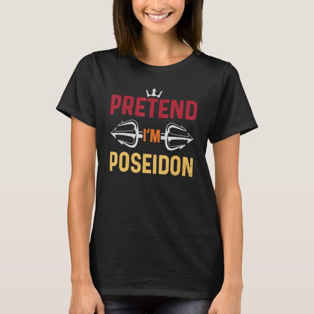 Halloween Shirt so tun, als wäre Poseidon-Kostüm g (Vorderseite)