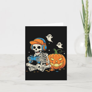 Halloween Shirts Cool Teen Boy Skeleton Gaming Men Karte