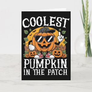 Halloween-Shirts Jungen Und Kinder Coolster Kürbis Karte