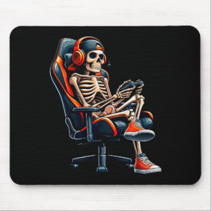 Halloween-Shirts Skelett-Gamer Videospiel-Jungen Mousepad