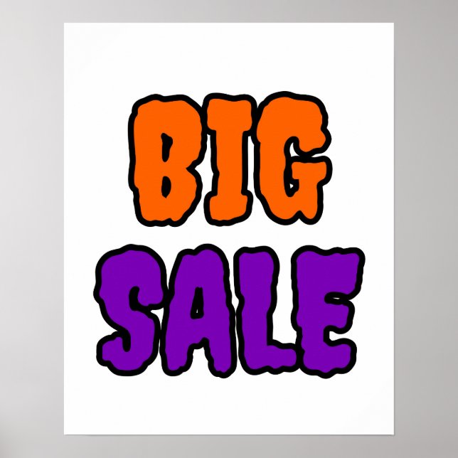 Halloween Sign, Große Boutique Verkauf Poster (Vorne)