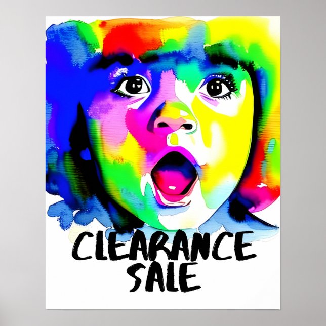 Halloween Sign, Retail Boutique Sale Poster (Vorne)