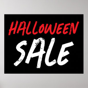 Halloween Sign, Retail Store Sale Poster