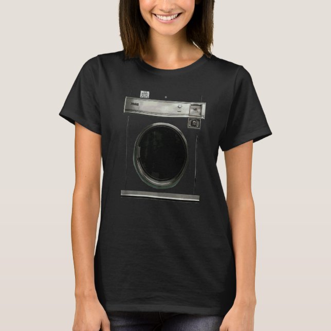 Halloween Silvester, Retro-Waschmaschine T-Shirt (Vorderseite)
