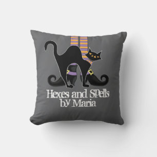 Halloween Simple Whimsical Hexenschuhe Schwarze Ka Kissen