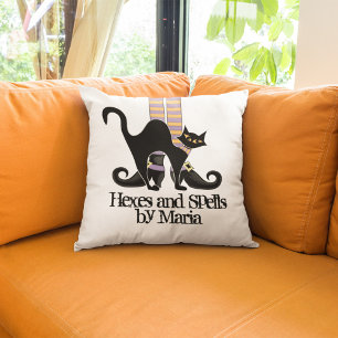 Halloween Simple Whimsical Hexenschuhe Schwarze Ka Kissen