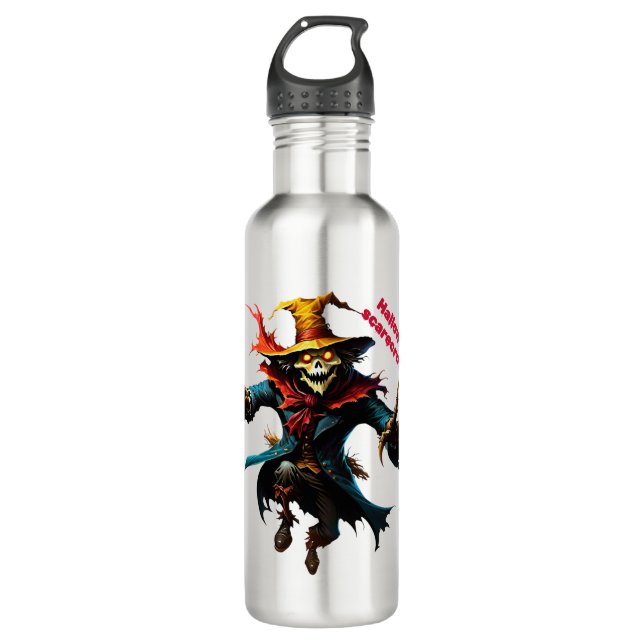 Halloween-Skarektur Edelstahlflasche (Vorderseite)