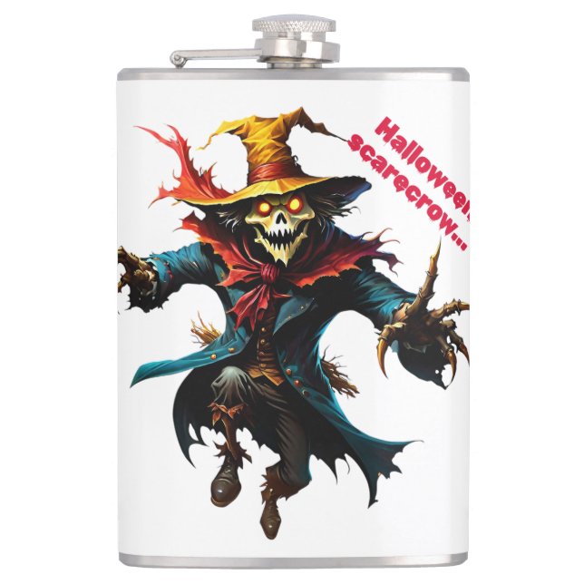 Halloween-Skarektur Flachmann (Vorderseite)