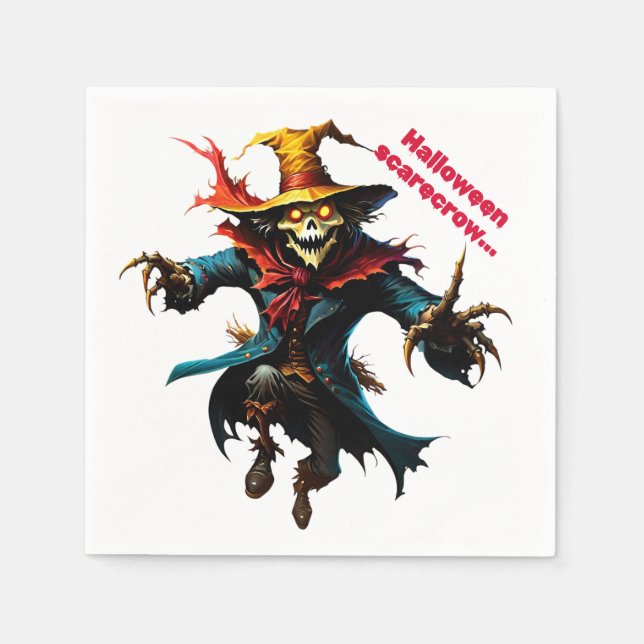 Halloween-Skarektur Serviette (Vorderseite)