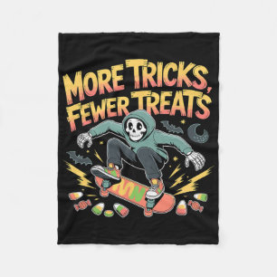 Halloween Skateboard Tricks Skelettkandy Jugend Fleecedecke