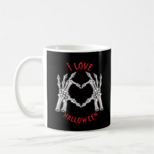 Halloween Skeletal Hands Herz Funny Sprichwort Kaffeetasse