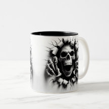 Halloween Skeleton 3 D Mug