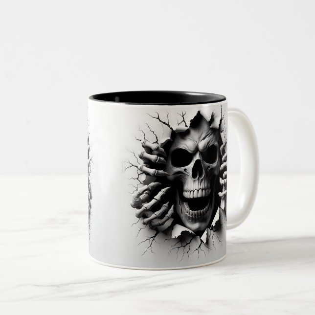 Halloween Skeleton 3D Mug (Devant droit)