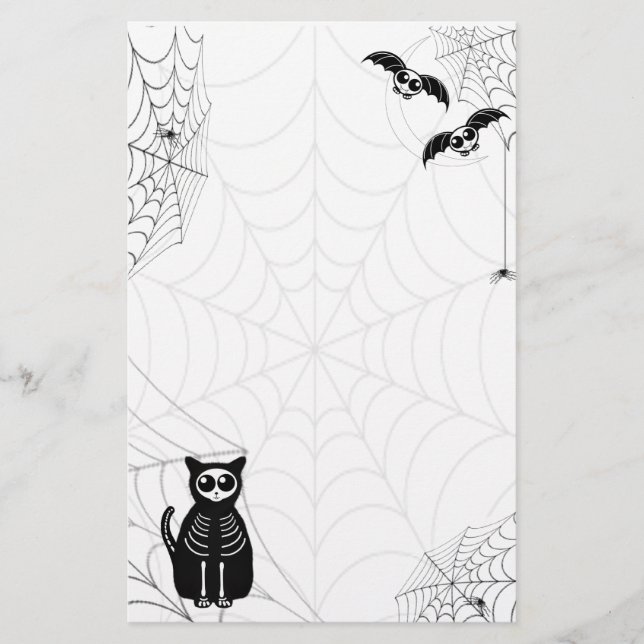 Halloween Skeleton Animals Gang Briefpapier (Vorderseite)