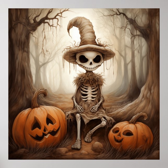Halloween Skeleton Art Poster (Vorne)