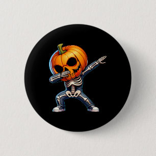 Halloween Skeleton Boys Trick Leckerei Funny Pumpk Button