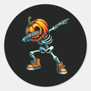 Halloween Skeleton Boys Trick Leckerei Funny Pumpk Runder Aufkleber