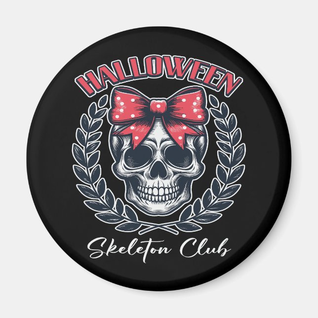 Halloween Skeleton Club Magnet (Vorne)