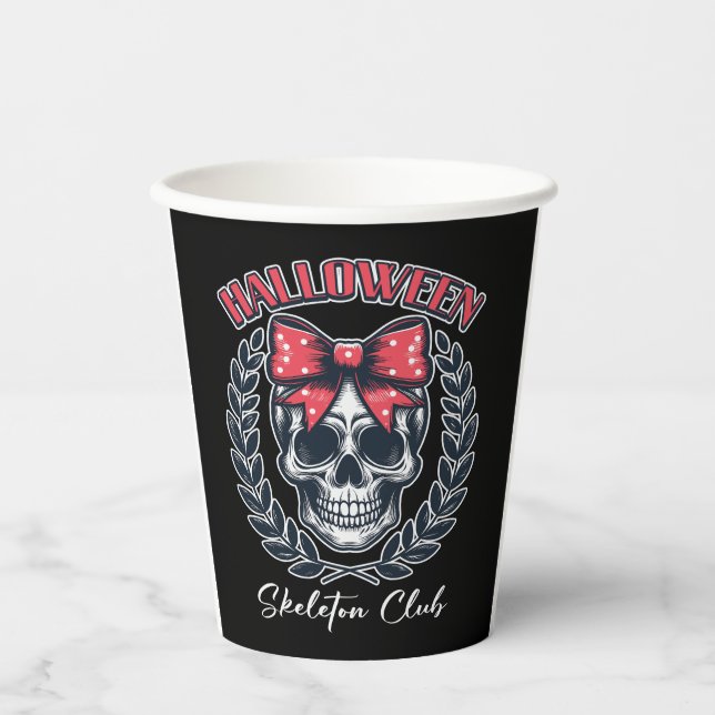 Halloween Skeleton Club Pappbecher (Vorderseite)