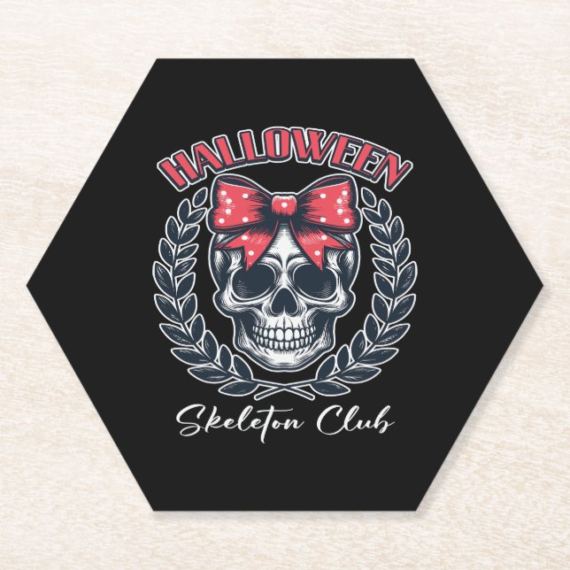Halloween Skeleton Club Untersetzer (Vorderseite)