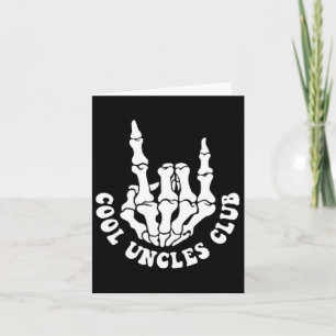 Halloween Skeleton Cool Uncles Club Retro Onkel Fo Karte