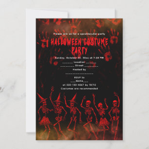 Halloween Skeleton Costume Party Einladung