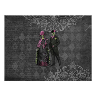 Halloween Skeleton Couple Fotodruck