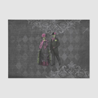 Halloween Skeleton Couple Seidenpapier