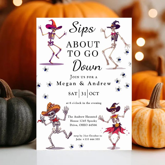 Halloween Skeleton Dance Einladung (Von Creator hochgeladen)