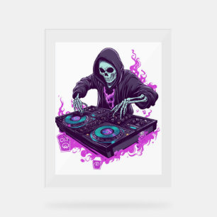 Halloween Skeleton DJ Acrylschild